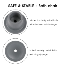 8Pcs Replacement Feet for Shower Chair Bath Seat Rubber Tips Non Slip