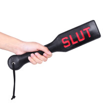 PU Leather Spanking Paddle for Fetish BDSM 32cm x 6.4cm (Black)