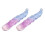 2 pezzi parrucche per bambole a gradiente rosa viola blu 25cm ricce 14