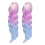 2 pezzi parrucche per bambole a gradiente rosa viola blu 25cm ricce 2