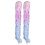 2 pezzi parrucche per bambole a gradiente rosa viola blu 25cm ricce 15