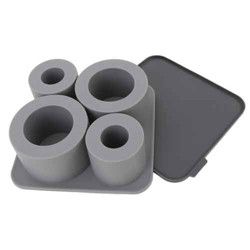 4 Stück Hohlzylinder-Eiswürfelform – Grau, 20oz/30oz/40oz