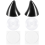 Motorcycle Helmet Corner Horn Decoration Suction Cup Horn, Black 3