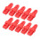 10 pezzi clip per telone, 83x30x30 mm, rosso, plastica 16