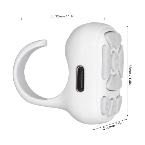 Fingertip Scroll Ring 50mAh, kompakt weiß 1
