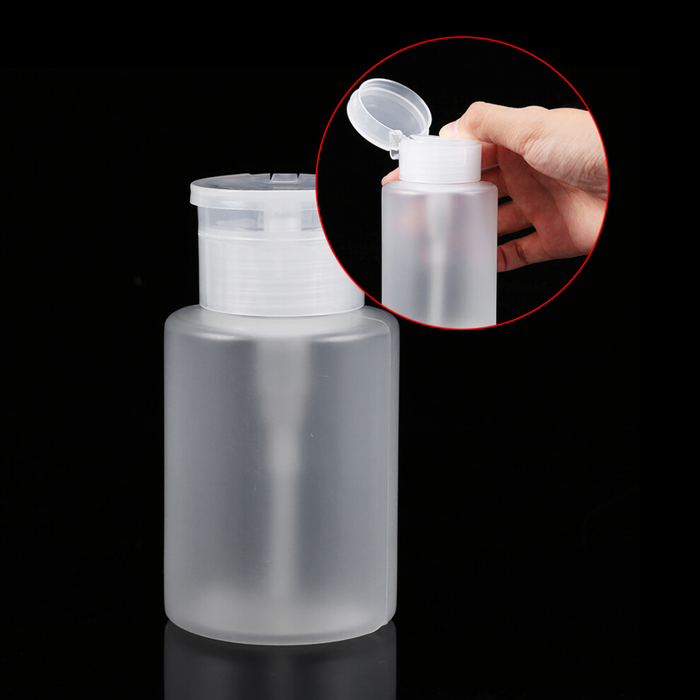 120ML Pump Dispenser Nail Art Liquid Cleaner Bottle, Easy Operation