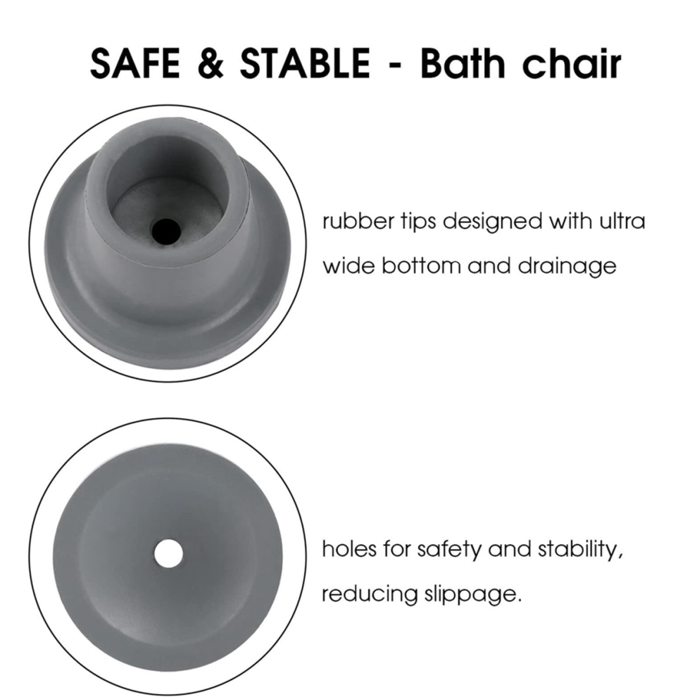 8Pcs Replacement Feet for Shower Chair Bath Seat Rubber Tips Non Slip