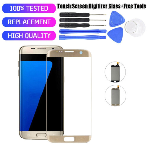 for Galaxy S7 Edge G935 Contact Screen Glass with Tools Black 2