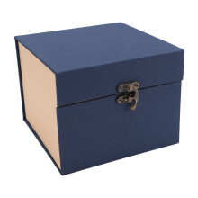 Caja de almacenamiento para cabezas de muñeca de 16–16,5 cm azul oscuro