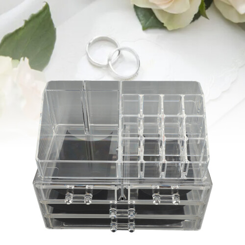 Durchsichtiger Make-up-Organizer 4-Schubladen 23,5x13,5x10,5cm