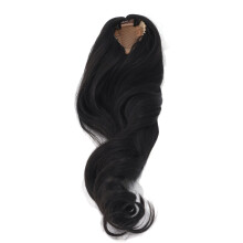 Peluca para muñeca BJD de 1/3 - 22-23 cm, negro natural