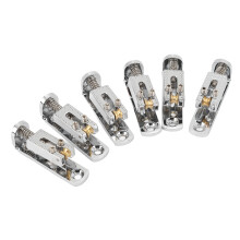 6 pezzi di selle metalliche HT-Adjust per 3-7 corde argento