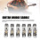 6 pezzi di selle metalliche HT-Adjust per 3-7 corde argento 8
