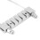 Pont trapèze pour guitare queue 6 cordes argentée 8
