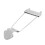 Pont trapèze pour guitare queue 6 cordes argentée 13