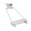 Pont trapèze pour guitare queue 6 cordes argentée 9