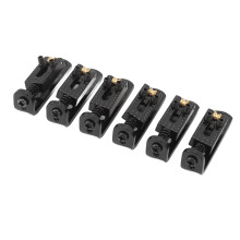 6 piezas selletas de puente para guitarra ajustables en altura negras