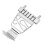 Coda trapezoidale a 6 corde, regolabile, argento. 13