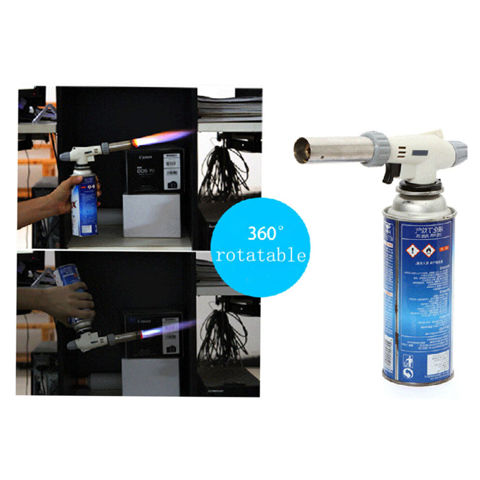 Light 360 Rotatable Butane Gas Torch Burner | 1300 Flame, Compact & Safe