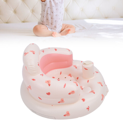 Sofá inflable para bebé - rosa, 60x40x28 cm, 15 kg 2