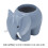 Pot en résine en forme d’éléphant 14 x 10 x 10,5 cm 2