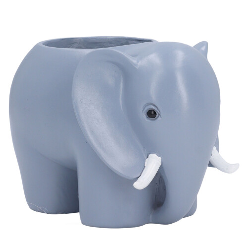 Pot en résine en forme d’éléphant 14 x 10 x 10,5 cm
