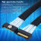 Câble MCIO 8i à 8i, argent, 19,7 po, PCIe 5.0 4
