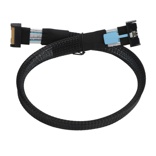 Câble MCIO 8i à 8i, argent, 19,7 po, PCIe 5.0