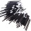 Disposable Lip Brush Wands 100pcs, 9cm, White/Black Makeup Applicators 3