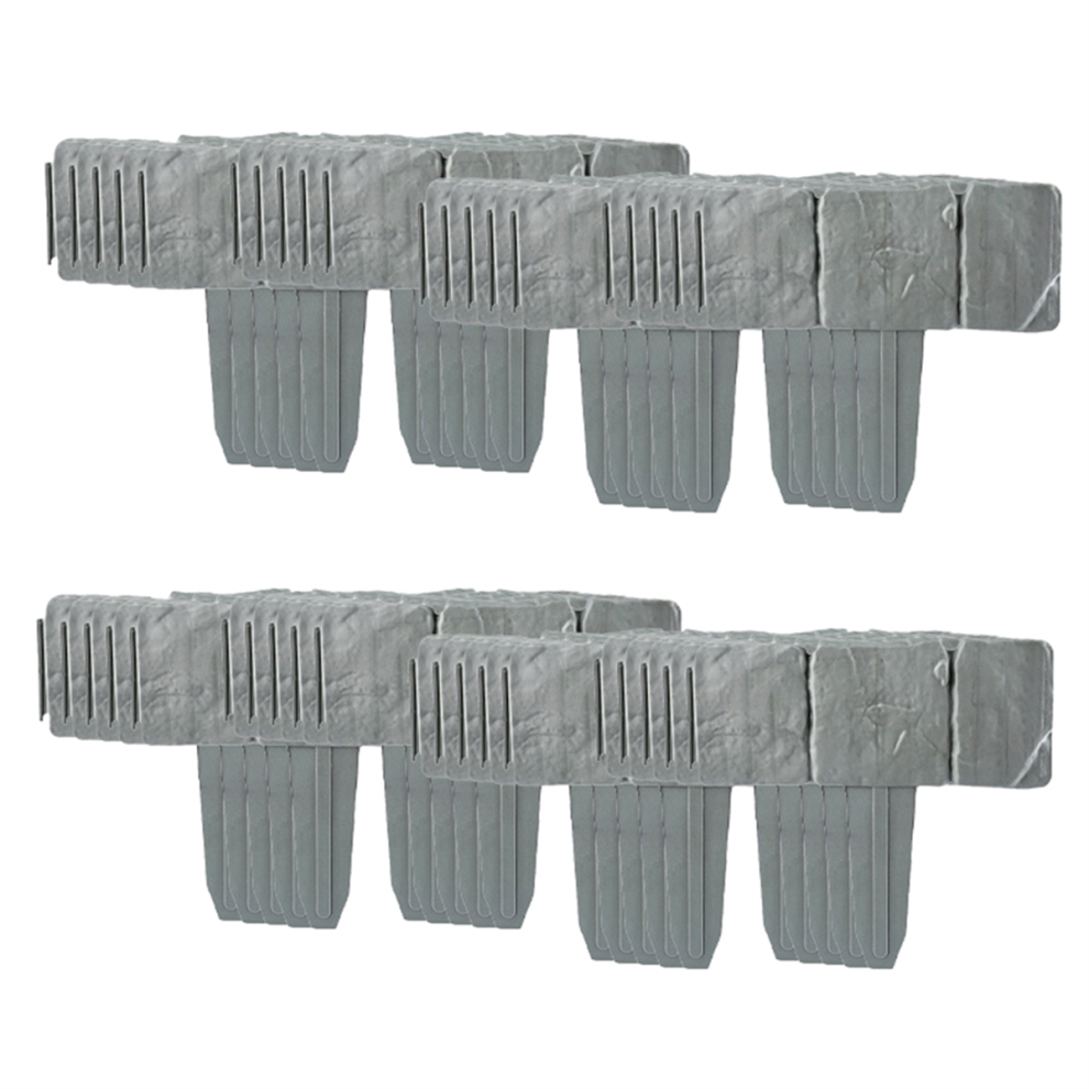 40Pcs Garden Fence Imitation Stone Plant Support Stake,A 4713779614892