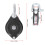 Polea con grillete giratorio 0,4 t, Ø14 mm, plateado 2