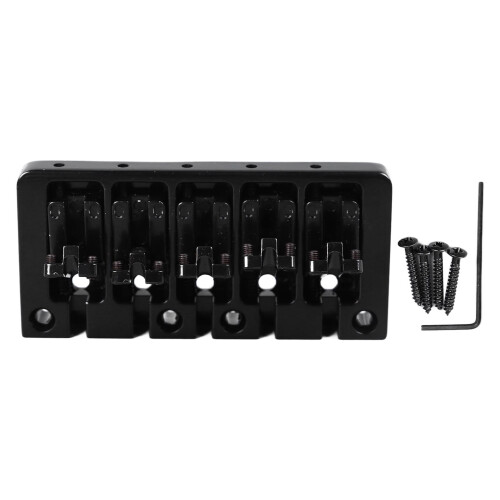 Practice & Stage 5 String Bass Bridge with Flip Top & Micro Adjustment in Black 2