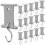 16 PCS RV Awning Light Clips Awning Hooks, Double Sided Gray 1