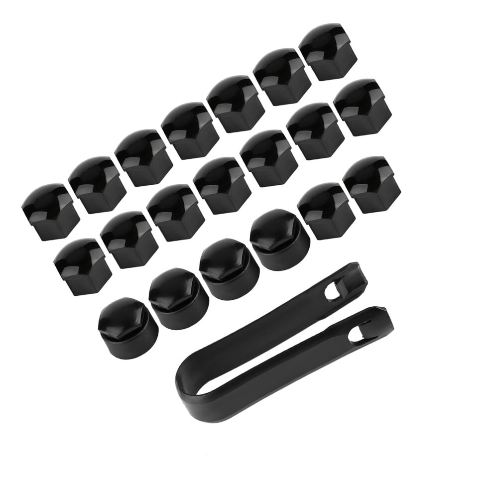 Set of 20 17mm Car Wheel Nut Covers Black Anti-Theft Hub Screw Caps-image-OPC-PJCZ72B-NEW