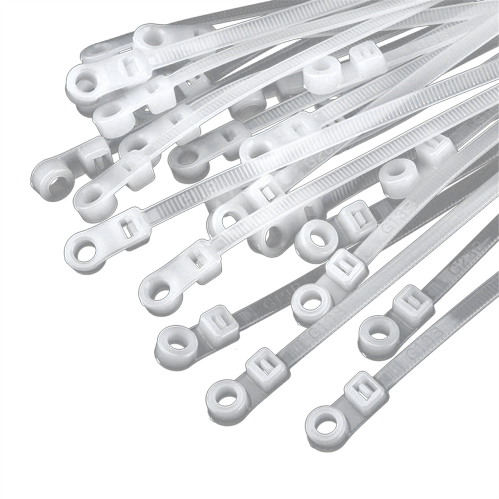 Nylon Cable Ties With Screw Hole - Self-Locking, Bundle Straps 4713779657172