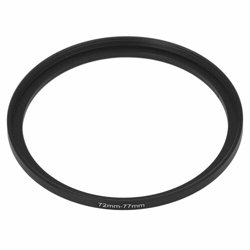 Aluminum Alloy Black Filter Adapter Ring 72-77mm Step Up Converter 1