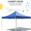 2X2M Four-Corner Tent Cloth Foldable Rainproof Replacement Blue 6