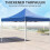 2X2M Four-Corner Tent Cloth Foldable Rainproof Replacement Blue 4