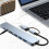 Hub USB-C 8 en 1, de aleación de aluminio, cable de 17 cm 6