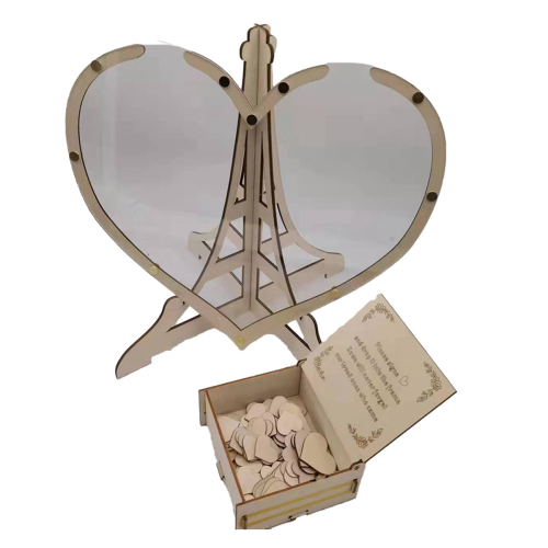 Wedding Guest Book Alternative Wedding Decor 3D Engraved Guestbook, A 1