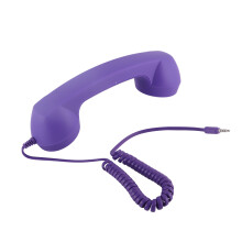 Handylautsprecher für Handy USB-C Strahlungssicher Vintage-Telefonhörer mit 3,5-mm-Buchse für Smartphone Lila