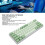 Blue Switch 61-Key 60% RGB Mechanical Keyboard, 3000mAh, White 3