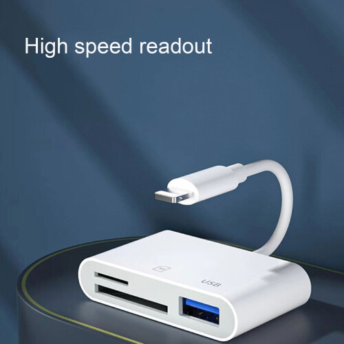 Lector de tarjetas USB-C 6 en 1, Plug & Play, cable de 9 cm 2