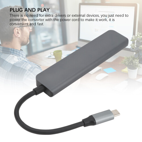 Dock USB-C 6-in-1 con 4K a 30 fps, 87 W PD, 11 cm 2