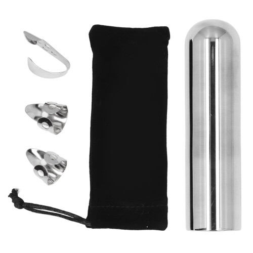 Ergonomic Stainless Guitar Slide Kit with Picks for Smooth Playing 2