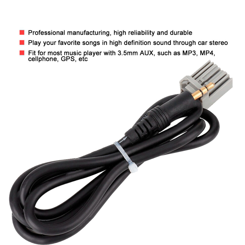 3.5Mm Aux Car Audio Cable For Civic 2006-2013 & Crv 2008-2013, 1M 7601334546962