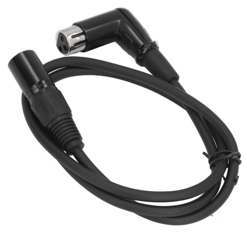 XLR-Kabel 3-Pin, 1 m, gerader männlicher Stecker zu 90-Weiblich 2