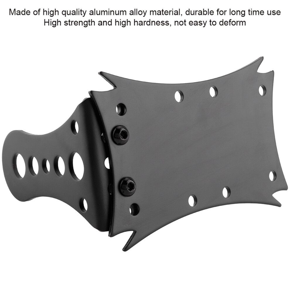 Motorcycle Retro Side Mount License Plate Tag Holder Bracket Black 7651334552692