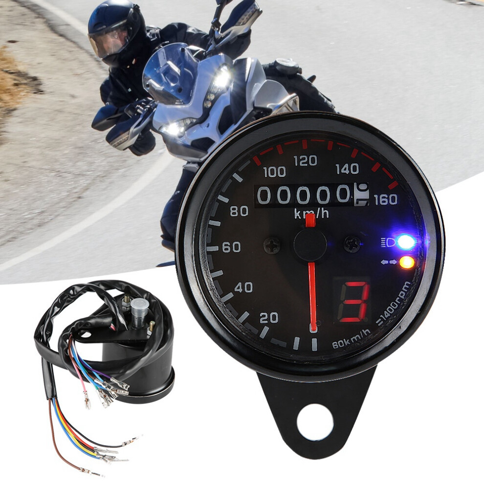 Dc12v Universal Motorcycle Atv Led Backlight Odometer Speedometer Gauge 7891334552166