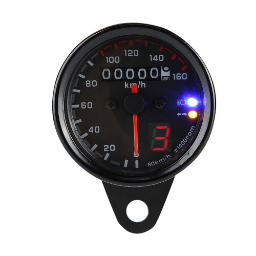 DC12V Universal Motorcycle ATV LED Backlight Odometer Speedometer Gauge 1